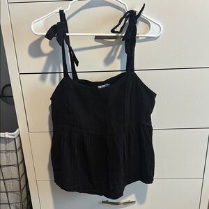 Black Bow-Tie Tank Top